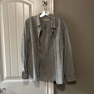 Madewell mens and White Striped Casual Button Down Shirt